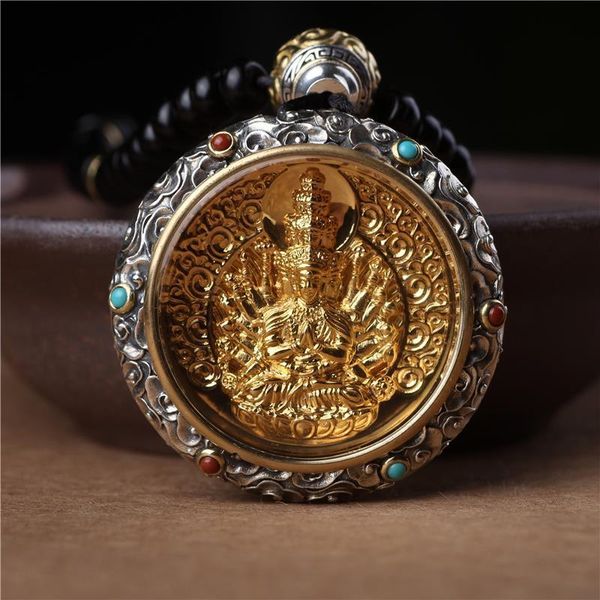 chains retro thousand-hand guanyin buddha creative personality long men's necklace pendant women's sweater chain, Silver
chains retro thousand-hand guanyin buddha creative personality long men's necklace pendant women's sweater chain, Silver