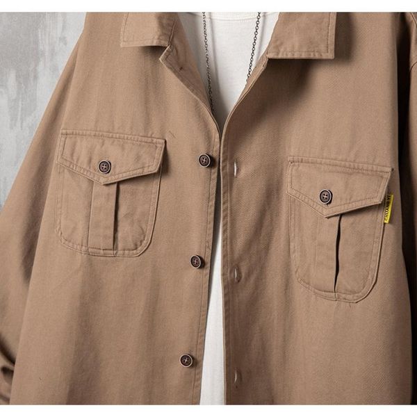 shirt men's spring and autumn casual fashion long-sleeved ins jacket loose trend japanese retro tooling shirts, White;black
shirt men's spring and autumn casual fashion long-sleeved ins jacket loose trend japanese retro tooling shirts, White;black