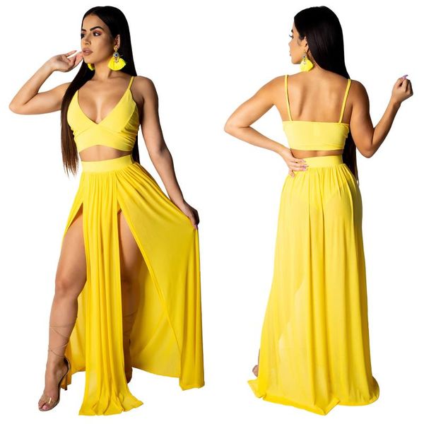 summer women's european camisole chiffon skirt two-piece suit fashion women clothes long skirts for faldas mujer moda, Black
summer women's european camisole chiffon skirt two-piece suit fashion women clothes long skirts for faldas mujer moda, Black