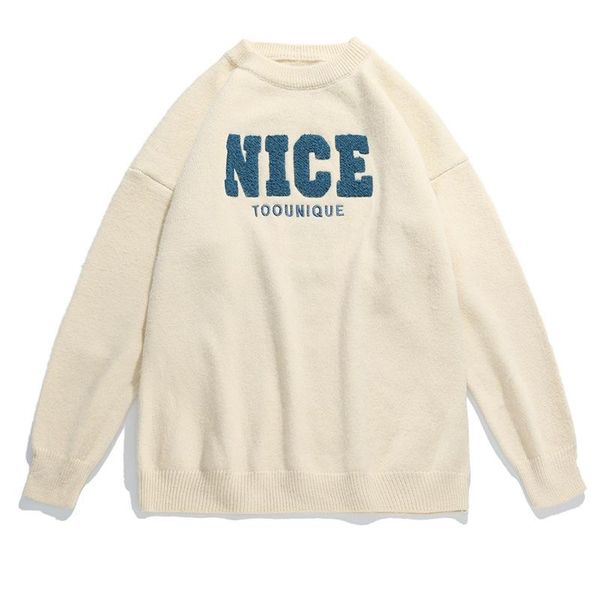 men's sweaters 2021 men hip hop streetwear knitted sweater letter nice harajuku jumper casual pullover autumn spring, White;black
men's sweaters 2021 men hip hop streetwear knitted sweater letter nice harajuku jumper casual pullover autumn spring, White;black