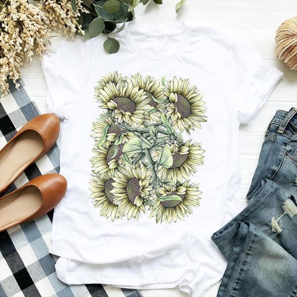 men lady sunflower vintage t shirt mens streetwear clothing floral ladies tee female clothes graphic, White;black
men lady sunflower vintage t shirt mens streetwear clothing floral ladies tee female clothes graphic, White;black