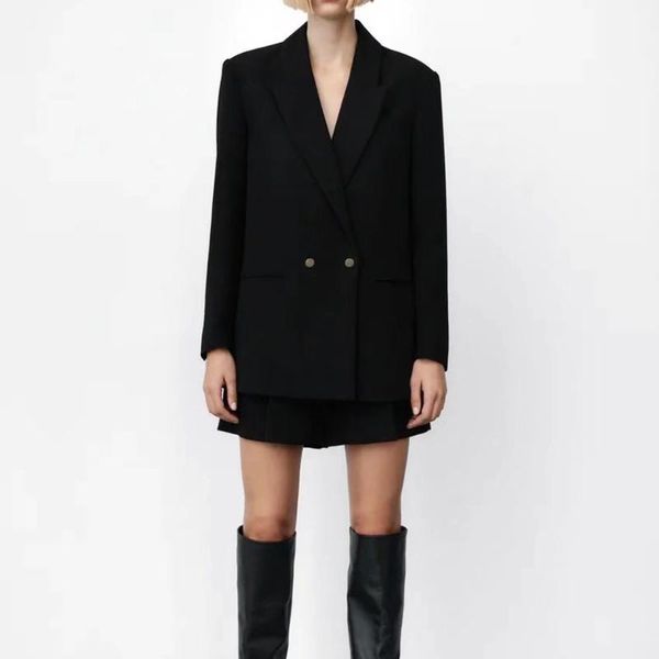 women's tracksuits xikom 2021 autumn black loose women suits office sets double breasted blazer woman jacket high waist shorts, Gray
women's tracksuits xikom 2021 autumn black loose women suits office sets double breasted blazer woman jacket high waist shorts, Gray