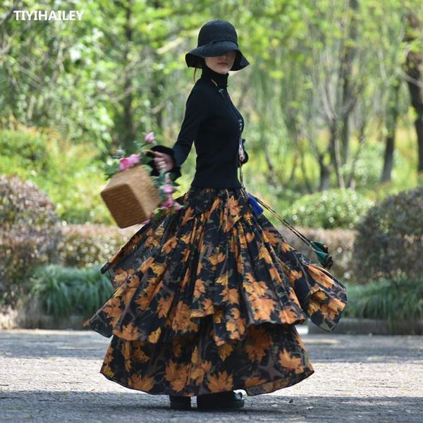 2021 fashion long maxi a-line elastic waist women cotton and linen skirts s-2xl flower print, Black
2021 fashion long maxi a-line elastic waist women cotton and linen skirts s-2xl flower print, Black