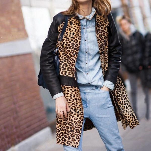 women's jackets 2021 women warm plush coats fashion winter autumn elegant leopard splicing long windbreaker thick ladies outerwear, Black;brown
women's jackets 2021 women warm plush coats fashion winter autumn elegant leopard splicing long windbreaker thick ladies outerwear, Black;brown