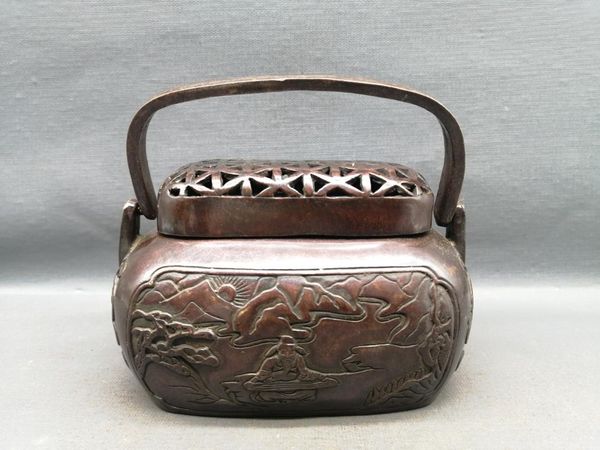 fragrance lamps home decorations gifts,antique collection old chinese copper landscape censer/metal incense burner
fragrance lamps home decorations gifts,antique collection old chinese copper landscape censer/metal incense burner