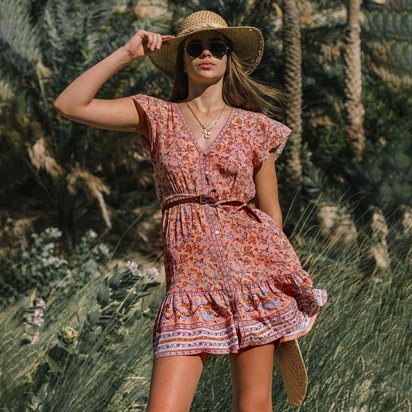 casual dresses summer button v-neck women floral print flutter sleeves boho chic mini dress beach vestidos lvsd, Black;gray
casual dresses summer button v-neck women floral print flutter sleeves boho chic mini dress beach vestidos lvsd, Black;gray
