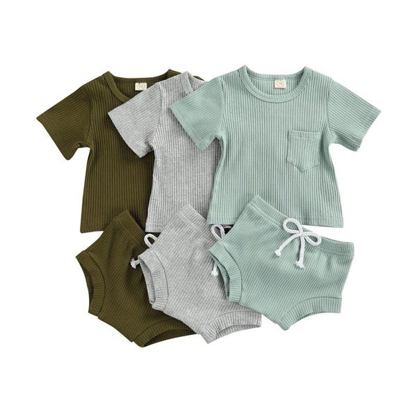 0-24m summer causal boys girls clothes sets solid pocket short sleeve t shirts shorts 2pcs clothing, White
0-24m summer causal boys girls clothes sets solid pocket short sleeve t shirts shorts 2pcs clothing, White