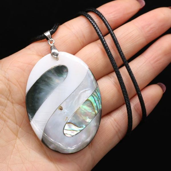 natural shell mother of pearl pendants charms wax thread necklace accessories for women gift size 38x53mm length 55cm pendant necklaces, Silver
natural shell mother of pearl pendants charms wax thread necklace accessories for women gift size 38x53mm length 55cm pendant necklaces, Silver
