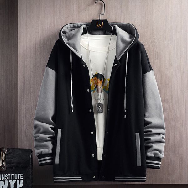 2021 autumn new sweater leisure trend youth handsome hooded cardigan baseball men's et, Black
2021 autumn new sweater leisure trend youth handsome hooded cardigan baseball men's et, Black