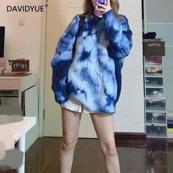 women's sweaters women pullover sweater korean oversized purple vintage knitted fashion tie dye ladies blue fall 2021, White;black
women's sweaters women pullover sweater korean oversized purple vintage knitted fashion tie dye ladies blue fall 2021, White;black