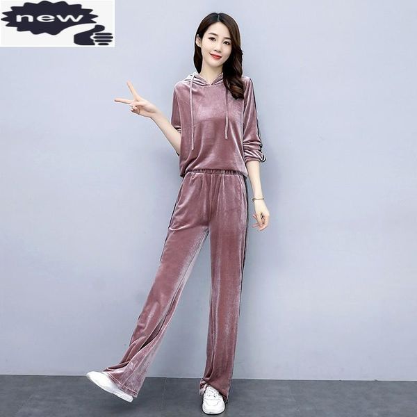 women's two piece pants autumn women velour tracksuit set 2021 fashion loungewear hooded pullover elastic waist wide leg sweatpants, White
women's two piece pants autumn women velour tracksuit set 2021 fashion loungewear hooded pullover elastic waist wide leg sweatpants, White