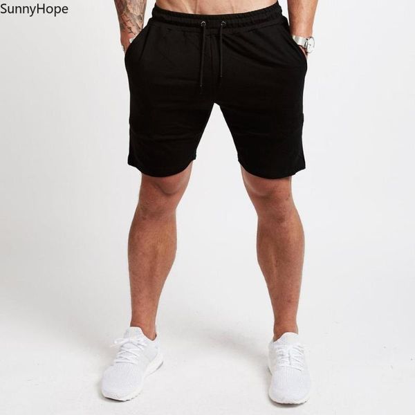 men's shorts summer mens slim fashion casual gyms jogger workout beach short pants sportswear, White;black