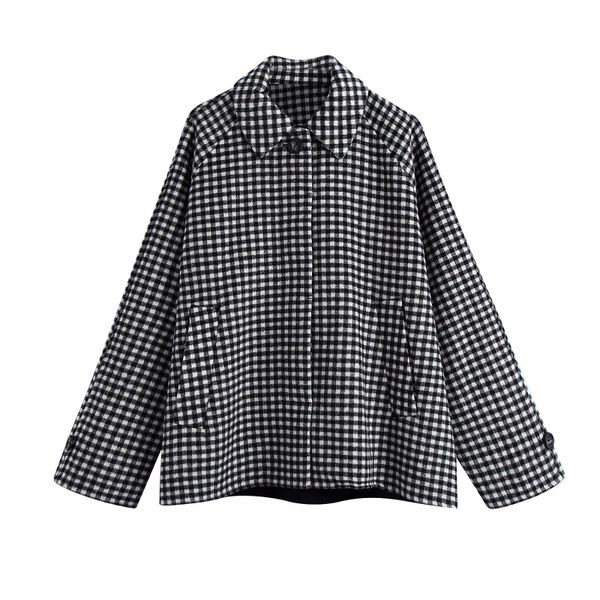 casual woman oversized plaid cloak coat fashion ladies autumn loose turndown collar outwear female vintage warm jacket 210515, Black
casual woman oversized plaid cloak coat fashion ladies autumn loose turndown collar outwear female vintage warm jacket 210515, Black