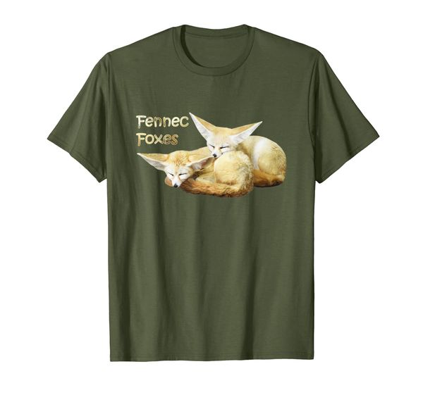 fennec fox - african desert fox t-shirt, White;black