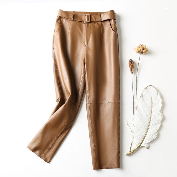 women's pants & capris autumn women of genuine leather pencils fashion high-rise ninth trousers a080, Black;white
women's pants & capris autumn women of genuine leather pencils fashion high-rise ninth trousers a080, Black;white