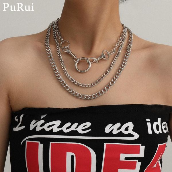 punk women chain necklace layered hiphop cuban gothic silver color choker for men rock fashion collar jewelry pendant necklaces
punk women chain necklace layered hiphop cuban gothic silver color choker for men rock fashion collar jewelry pendant necklaces
