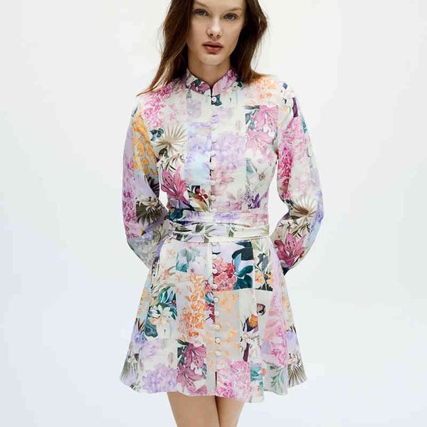 za spring summer women dress floral printed office lady o-neck long sleeve with blet elegant girls causal outfits 210422, Black;gray
za spring summer women dress floral printed office lady o-neck long sleeve with blet elegant girls causal outfits 210422, Black;gray