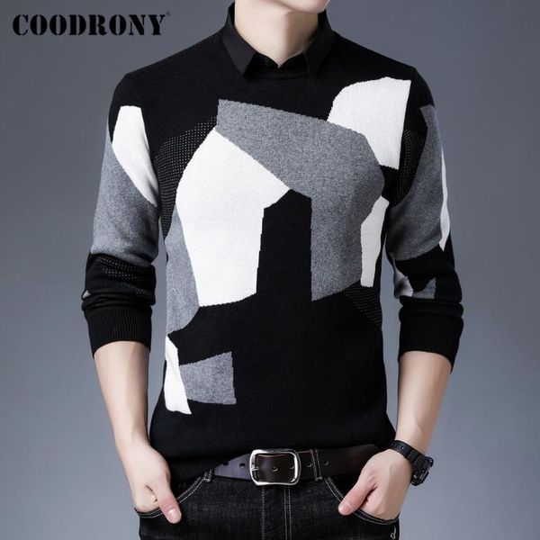 men's sweaters coodrony brand autumn winter thick warm shirt collar twinset sweater pullover men fashion pattern christmas knitted jers, White;black
men's sweaters coodrony brand autumn winter thick warm shirt collar twinset sweater pullover men fashion pattern christmas knitted jers, White;black