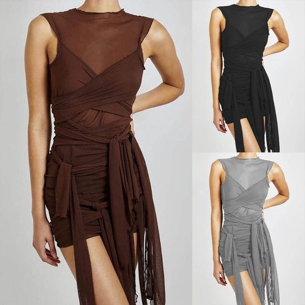 fashion sleeveless solid color womens dresses hip wrap asymmetryslim fit vestido de mujer summer, Black;gray
fashion sleeveless solid color womens dresses hip wrap asymmetryslim fit vestido de mujer summer, Black;gray