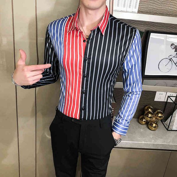 t shirts british style office striped 2021 fall sleeve long men's casual fit all streetwear 510q, White;black
t shirts british style office striped 2021 fall sleeve long men's casual fit all streetwear 510q, White;black