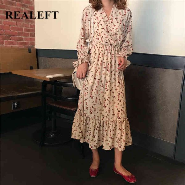 vintage floral printed women's long dresses cross v-neck high waist chiffon lace up loose female dress spring 210428, Black;gray
vintage floral printed women's long dresses cross v-neck high waist chiffon lace up loose female dress spring 210428, Black;gray