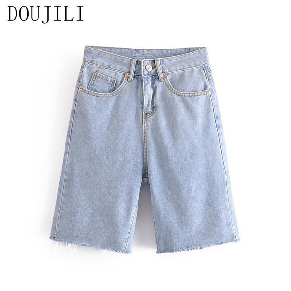 women's shorts doujili casual wearing zipper pocket denim short jeans loose pants for women, White;black
women's shorts doujili casual wearing zipper pocket denim short jeans loose pants for women, White;black