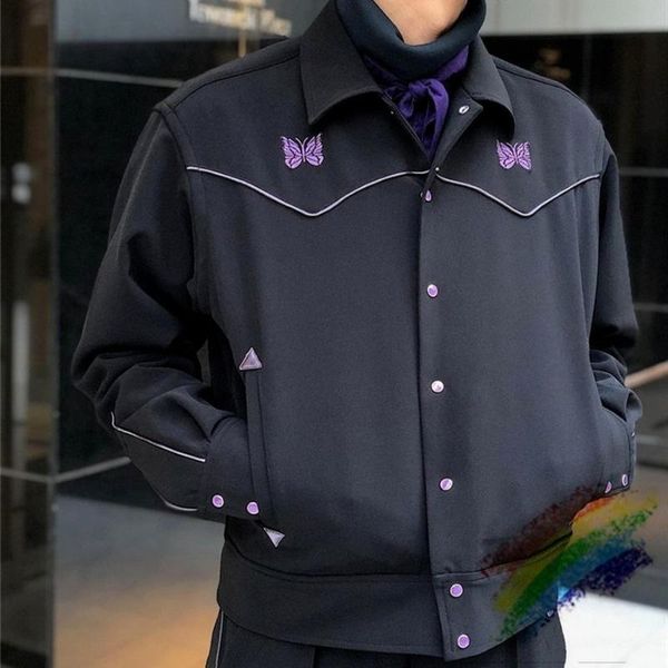 men's jackets black needles jacket men women vintage classic butterfly embroidered awge coats, Black;brown
men's jackets black needles jacket men women vintage classic butterfly embroidered awge coats, Black;brown