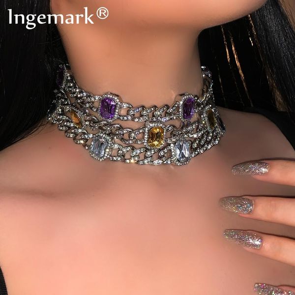 luxury iced out rhinestone chain necklace women wedding silver color bling green blue red big crystal necklace aesthetic jewelry x0509, Black
luxury iced out rhinestone chain necklace women wedding silver color bling green blue red big crystal necklace aesthetic jewelry x0509, Black