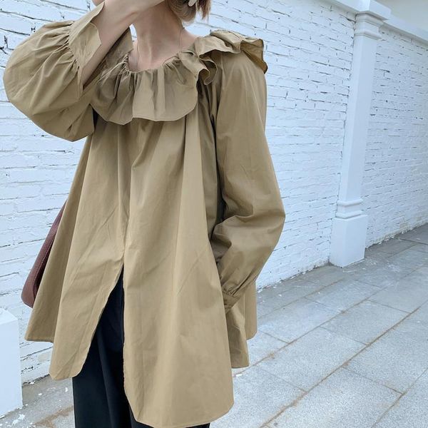 autumn korean style womens blouses one shoulder solid ruffle gentle sweet long sleeves all puff sleeve match female shirts, White
autumn korean style womens blouses one shoulder solid ruffle gentle sweet long sleeves all puff sleeve match female shirts, White