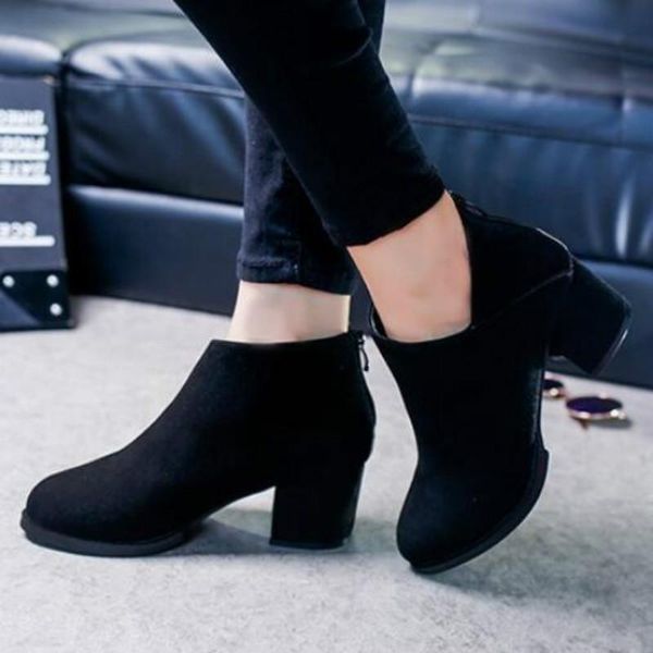 boots suede matte leather women pointed high heel zipper ankle boot for female flock ladies's shoes bota feminina, Black
boots suede matte leather women pointed high heel zipper ankle boot for female flock ladies's shoes bota feminina, Black