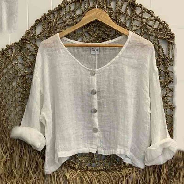 40 button thin linen women shirts casual solid long sleeve o neck shirt loose spring elegant tee, White
40 button thin linen women shirts casual solid long sleeve o neck shirt loose spring elegant tee, White