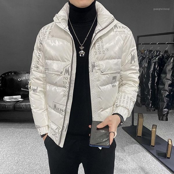 men's down & parkas 2021 winter trend printing stand-up collar jacket male white duck, Black
men's down & parkas 2021 winter trend printing stand-up collar jacket male white duck, Black