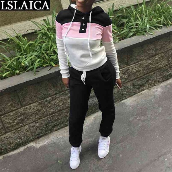 two-piece fashion casual sports stitching thickened sweater suit elastic waist hooded sweatshirt&woman pants 210515, White
two-piece fashion casual sports stitching thickened sweater suit elastic waist hooded sweatshirt&woman pants 210515, White
