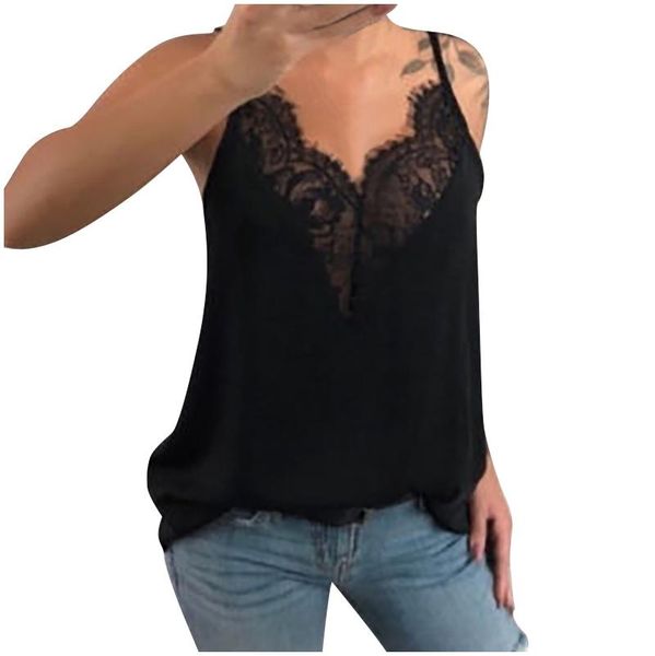 women's blouses & shirts fashion loose lace tank deep v-neck sleeveless camisole streetwear tanks solid color casual tee shirt, White
women's blouses & shirts fashion loose lace tank deep v-neck sleeveless camisole streetwear tanks solid color casual tee shirt, White