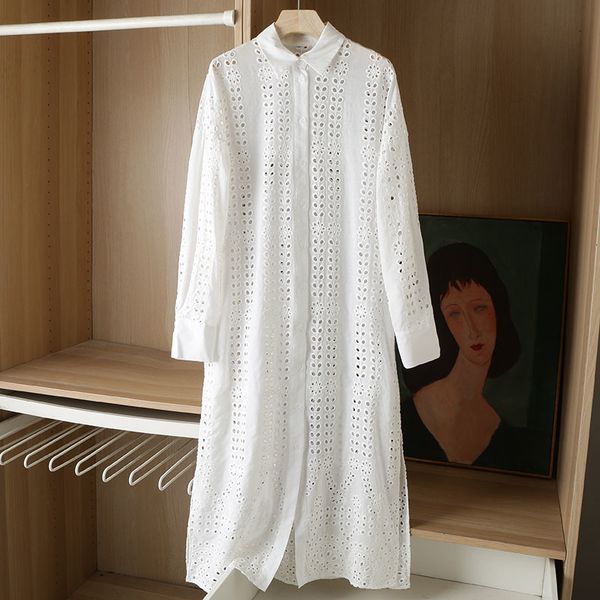 women's tanks & camis spring summer women white hollow shirt midi dress chic embroidery long sleeve solid beach dresses ladi
women's tanks & camis spring summer women white hollow shirt midi dress chic embroidery long sleeve solid beach dresses ladi