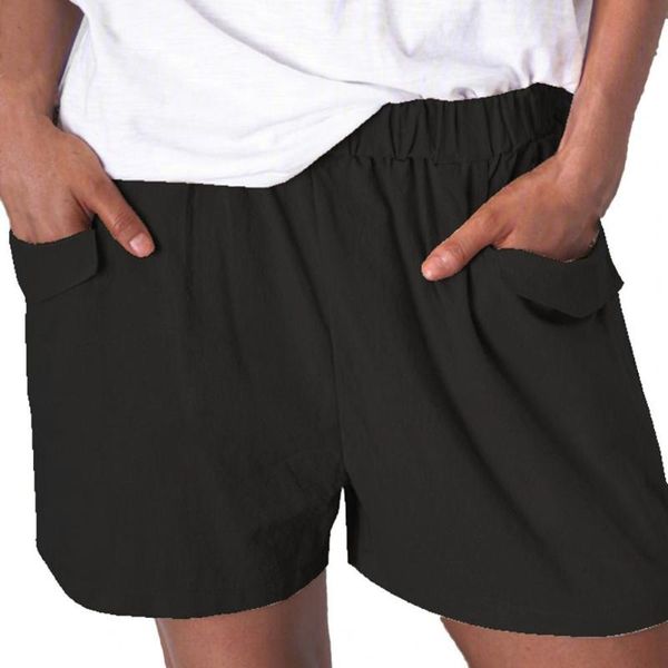 women's shorts summer sports women high waist solid color pockets elastic loose short pants female clothing, White;black
women's shorts summer sports women high waist solid color pockets elastic loose short pants female clothing, White;black