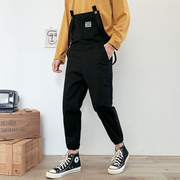 men's pants overalls beam feet korean version of jumpsuit trend nine points tooling, Black
men's pants overalls beam feet korean version of jumpsuit trend nine points tooling, Black