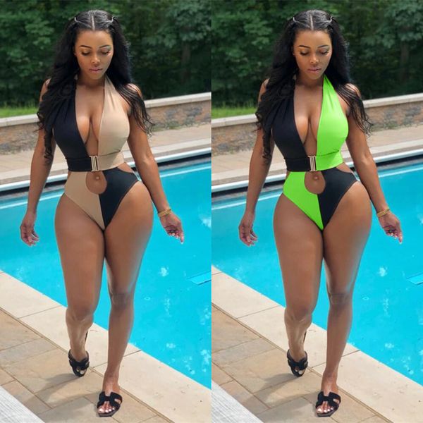 hater open ba swimwear bodysuit woman club bikini one piece swimsuit patchwork deep v ne summer beach wear bathing suitby, Black;white
hater open ba swimwear bodysuit woman club bikini one piece swimsuit patchwork deep v ne summer beach wear bathing suitby, Black;white