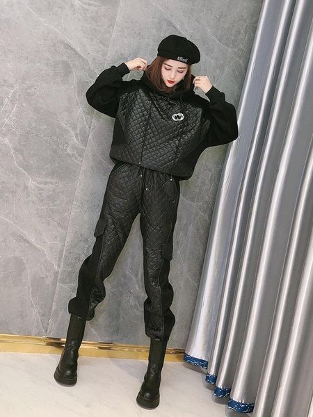 product korean hooded casual sports suit women winter 2021 tide brand down cotton stitching plus velvet sweater two-piece su women's tw, White
product korean hooded casual sports suit women winter 2021 tide brand down cotton stitching plus velvet sweater two-piece su women's tw, White