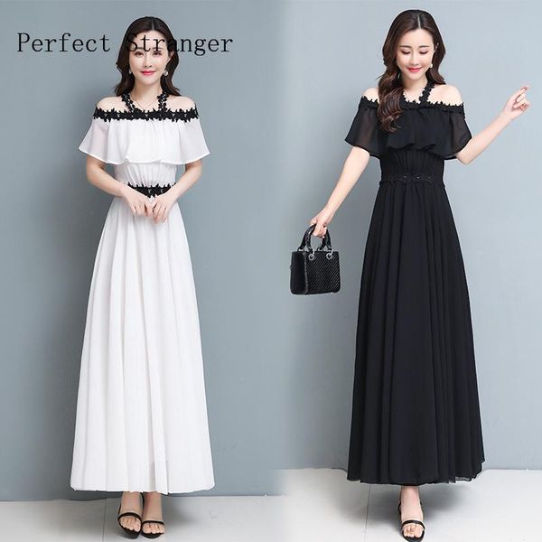casual dresses 2021 summer arrival slash neck solid color women long chiffon beach dress s-3xl, Black;gray
casual dresses 2021 summer arrival slash neck solid color women long chiffon beach dress s-3xl, Black;gray