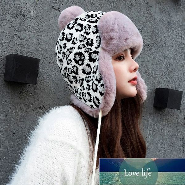 cold winter women ushanka hat caps leopard knitting thick warm faux fur ear protector soft fluffy earflap bomber hats factory price expert d, Blue;gray
cold winter women ushanka hat caps leopard knitting thick warm faux fur ear protector soft fluffy earflap bomber hats factory price expert d, Blue;gray