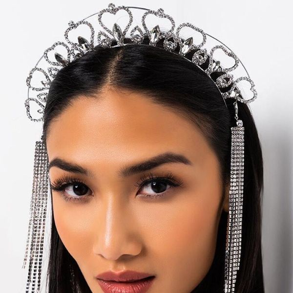 hair clips & barrettes stonefans heart crystal crown tiara headbands for woman party wedding accessories long tassel bridal headwear jewelry, Golden;silver
hair clips & barrettes stonefans heart crystal crown tiara headbands for woman party wedding accessories long tassel bridal headwear jewelry, Golden;silver
