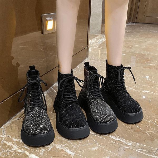 boots women's 2021 fashion rhinestone full diamond starry thick-soled motorcycle short, Black
boots women's 2021 fashion rhinestone full diamond starry thick-soled motorcycle short, Black