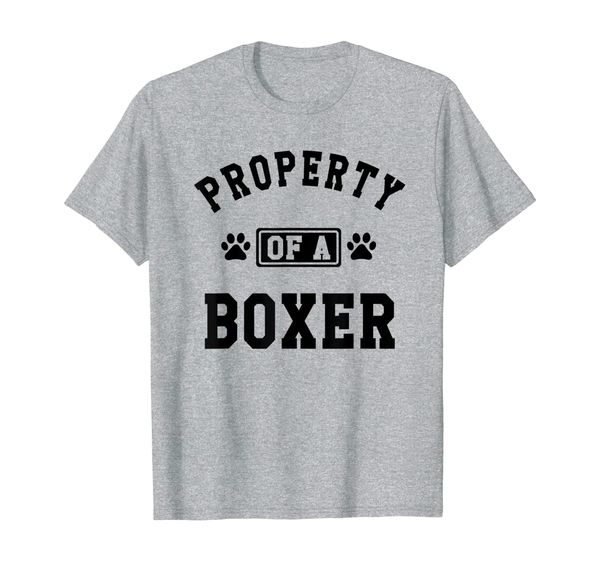 property of a boxer - boxer dog shirt gift for boxer lover, White;black
property of a boxer - boxer dog shirt gift for boxer lover, White;black