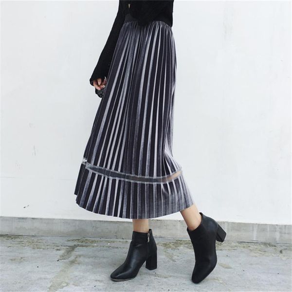 skirts bjl 2021 autumn winter fashion lace skirt high waist velvet pleated women solid elastic spring long female, Black
skirts bjl 2021 autumn winter fashion lace skirt high waist velvet pleated women solid elastic spring long female, Black