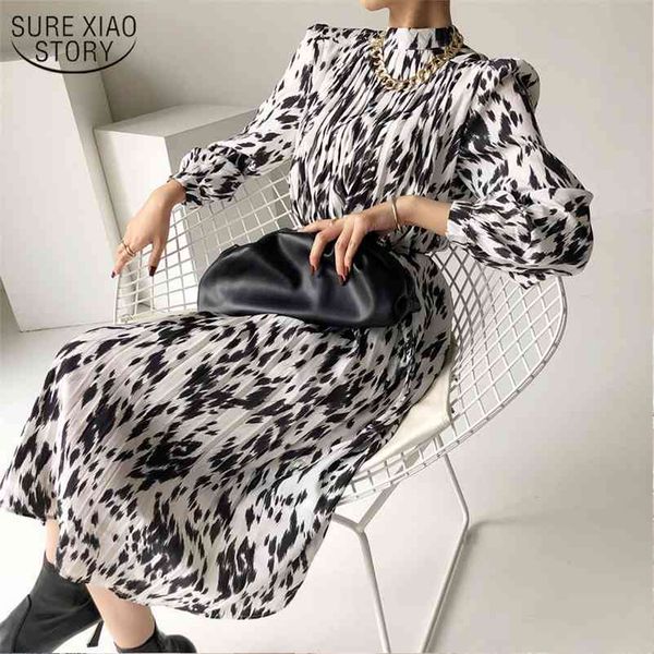 print pleated dresses for women long sleeve chiffon spring summer stand collar loose style vintage dress sashes 13715 210508, Black;gray
print pleated dresses for women long sleeve chiffon spring summer stand collar loose style vintage dress sashes 13715 210508, Black;gray
