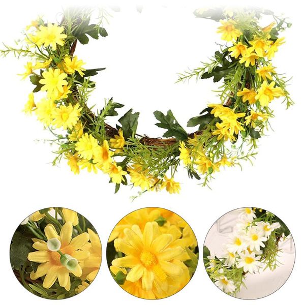 decorative flowers & wreaths daisy wreath artificial flower with leaves welcome front door hanging decoration spring for wedding window part
decorative flowers & wreaths daisy wreath artificial flower with leaves welcome front door hanging decoration spring for wedding window part