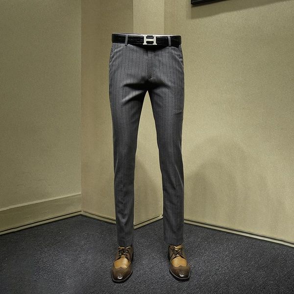 men's pants mens dress grey stripe slim fit suit formal pant for business man wedding groom 2021 autumn fashion casual trousers, Black
men's pants mens dress grey stripe slim fit suit formal pant for business man wedding groom 2021 autumn fashion casual trousers, Black