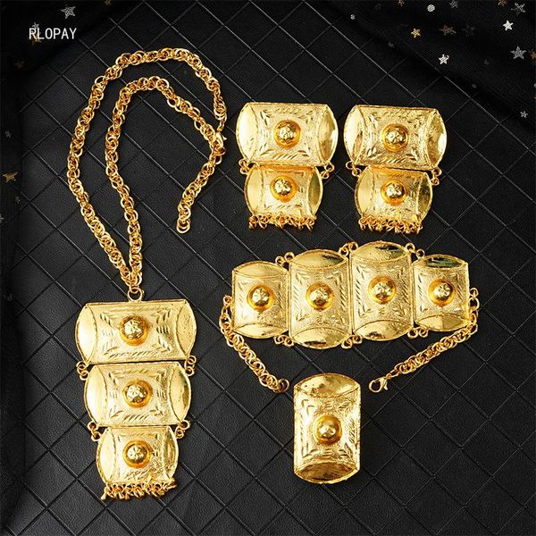 earrings & necklace rlopay rich gold color dubai jewelry sets ethnic african ethiopian bridal luxury wedding, Silver
earrings & necklace rlopay rich gold color dubai jewelry sets ethnic african ethiopian bridal luxury wedding, Silver