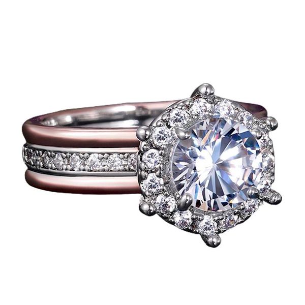 wedding rings fashion women romantic crystal creative two-tone zircon engagement ring jewelry gift, Slivery;golden
wedding rings fashion women romantic crystal creative two-tone zircon engagement ring jewelry gift, Slivery;golden